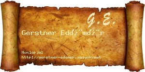 Gerstner Edömér névjegykártya